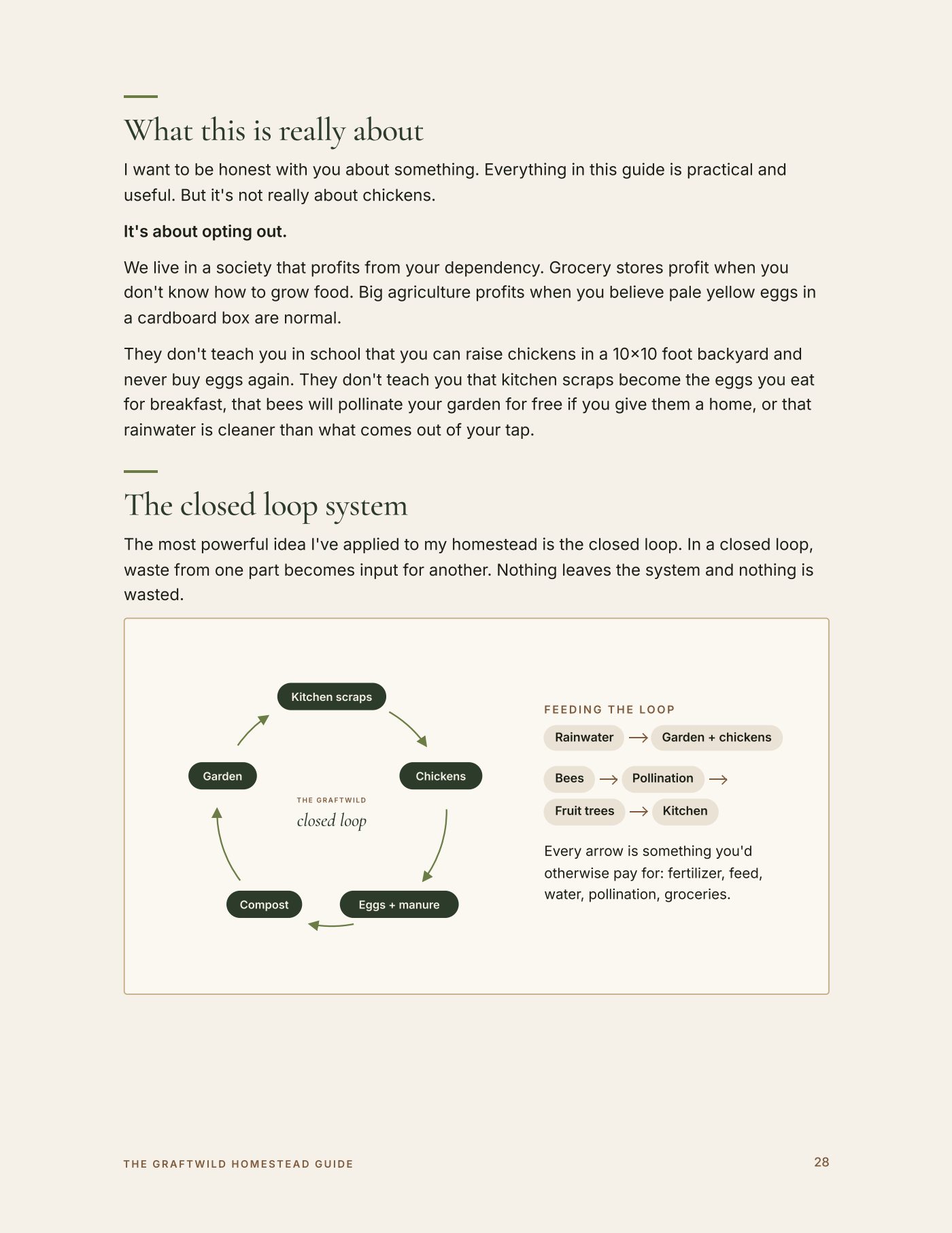The closed loop diagram page